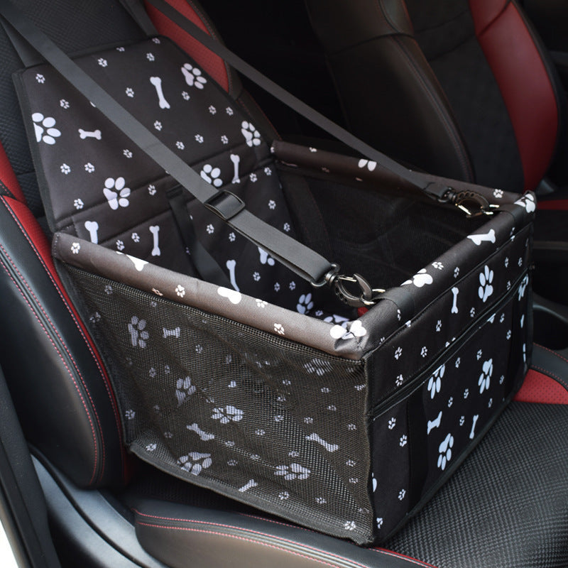 Pet Car Seat Cover with Mesh Window – Double Layer, Waterproof, Scratch & Dirt Resistant Travel Mat for Dogs