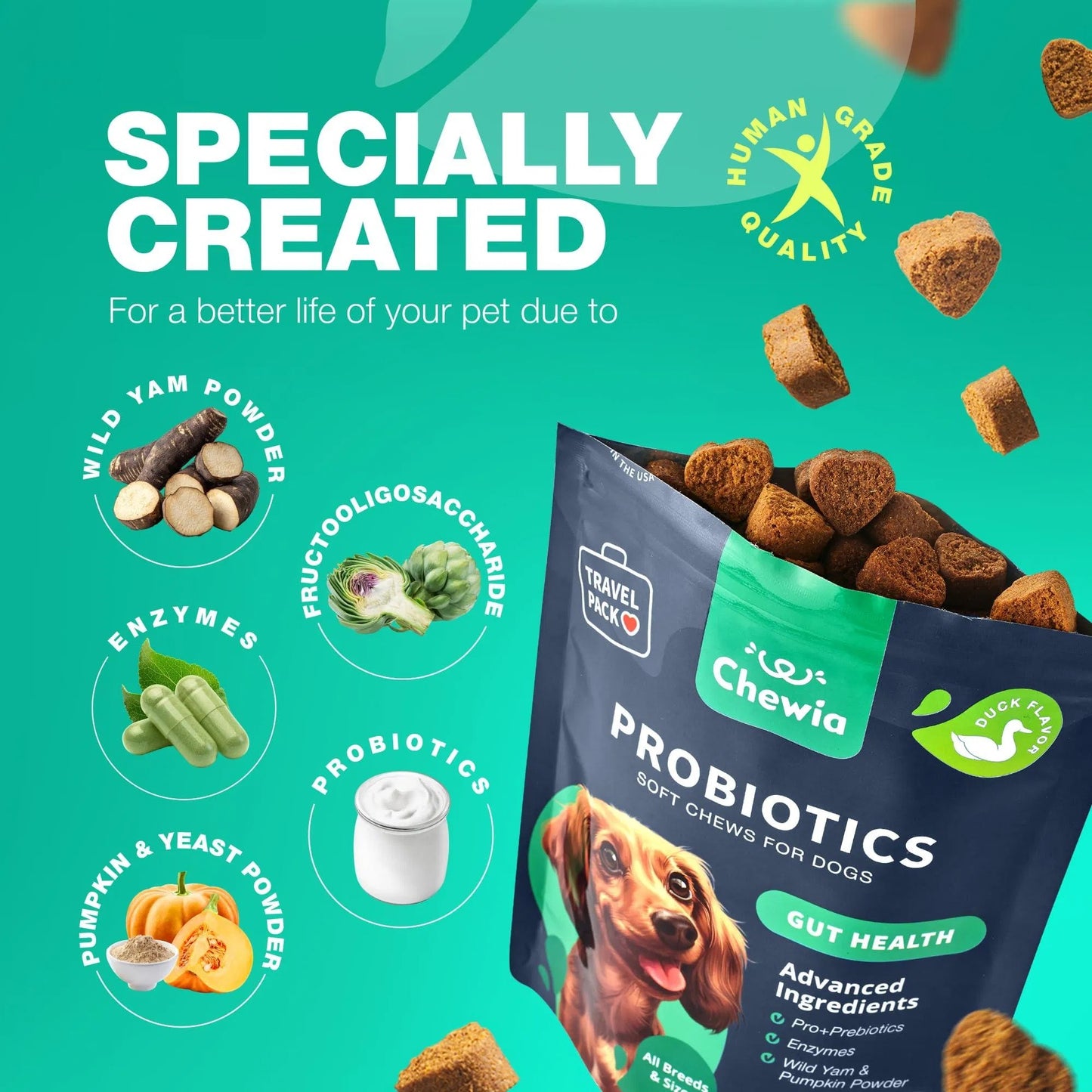 Dog Probiotics Travel Pack – Gut Health, Immunity & Digestive Support