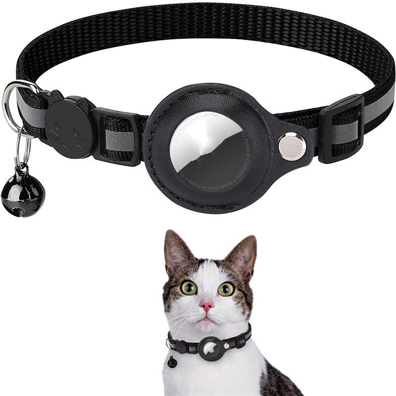 Reflective Waterproof Nylon AirTag Collar for Dogs & Cats – Breakaway Safety Buckle & Built-In Apple AirTag Holder