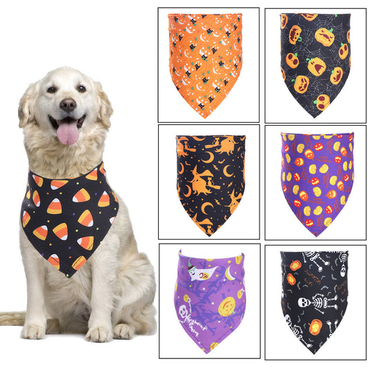 Halloween Pet Bandana – Saliva Towel Costume Accessory for Dogs & Cats