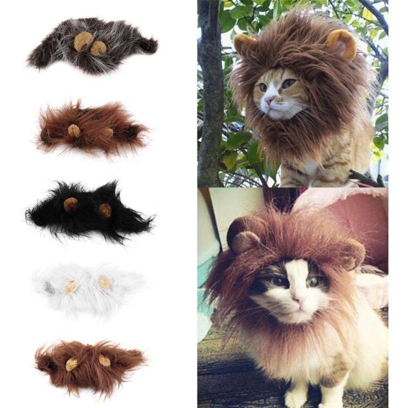 Lion Mane Pet Hat – Funny Halloween Costume for Cats & Small Dogs