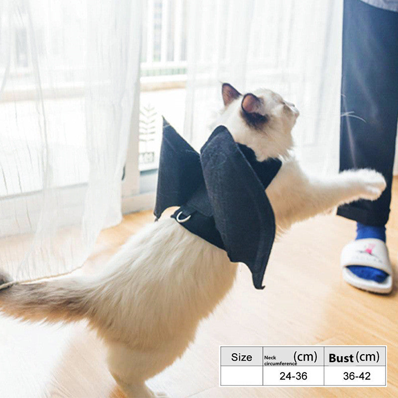 Pumpkin Cloak & Bat Wings Pet Costume – Scary Halloween Outfit for Cats & Dogs
