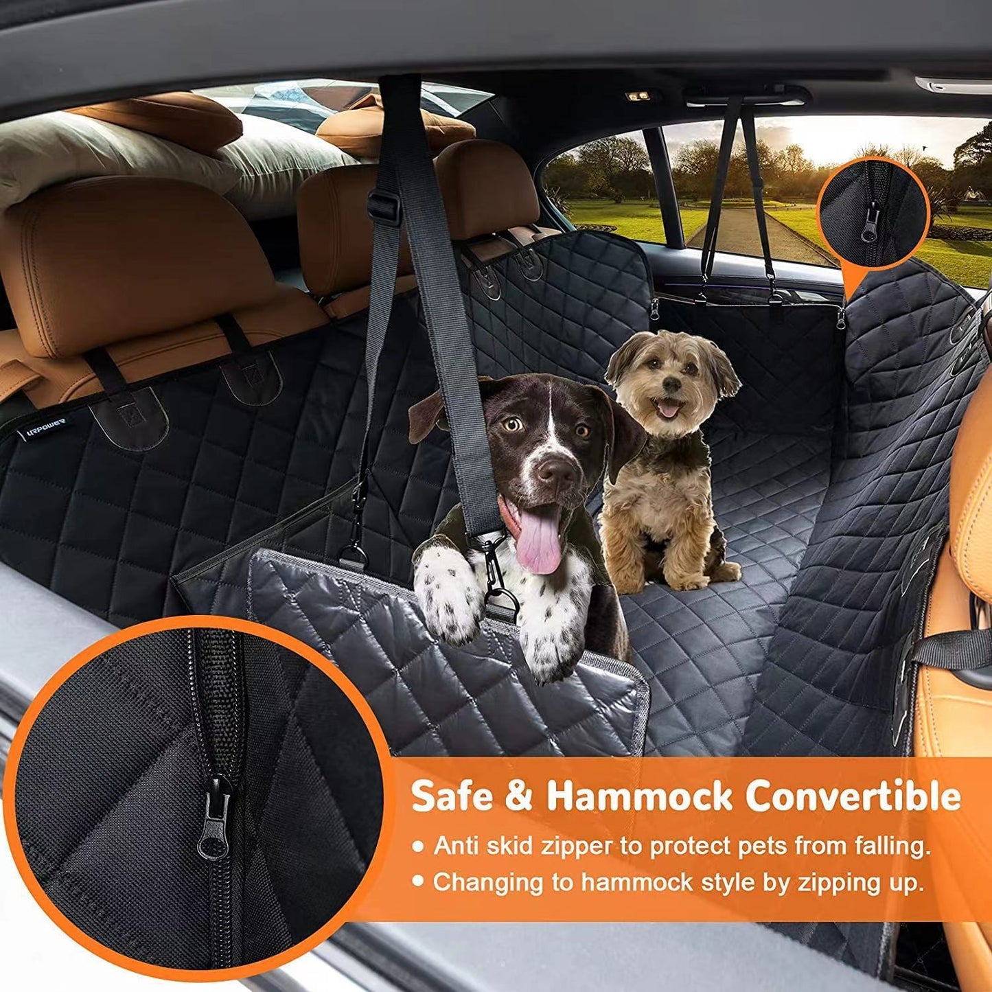 Waterproof Pet Car Seat Cover – Rear Seat Cushion Protector, Scratch & Dirt Resistant Dog Travel Mat