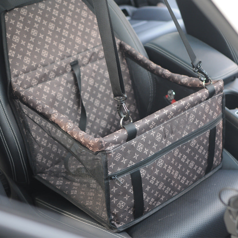 Pet Car Seat Cover with Mesh Window – Double Layer, Waterproof, Scratch & Dirt Resistant Travel Mat for Dogs