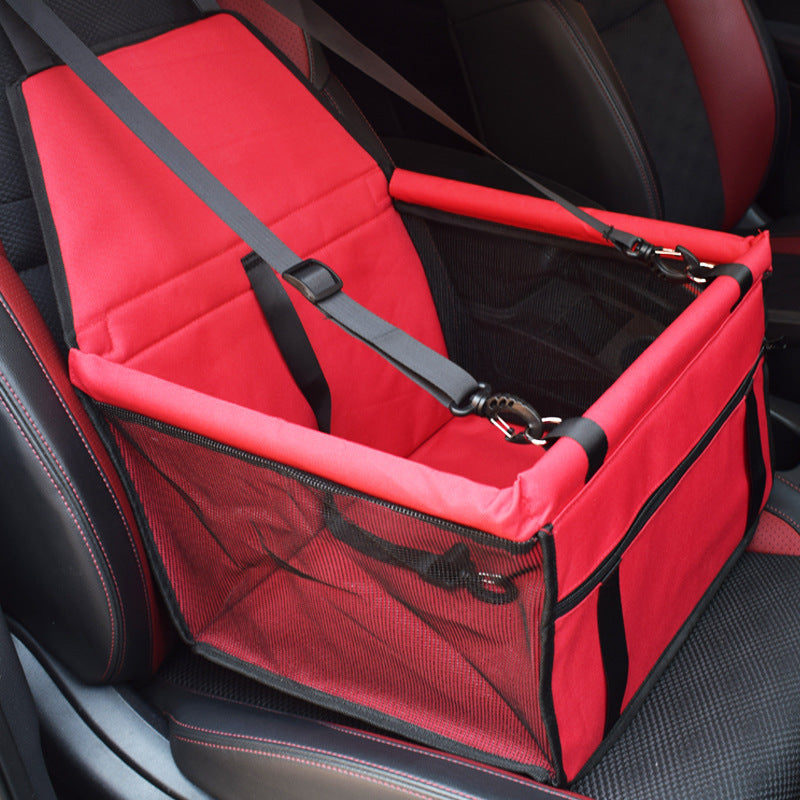 Pet Car Seat Cover with Mesh Window – Double Layer, Waterproof, Scratch & Dirt Resistant Travel Mat for Dogs