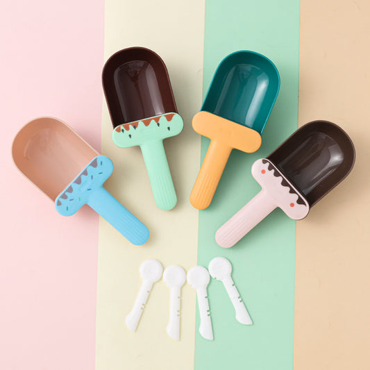 Pet Food Scoop with Built-in Can Opener & Spoon – Dog & Cat Shovel Feed Tool for Canned Wet Food