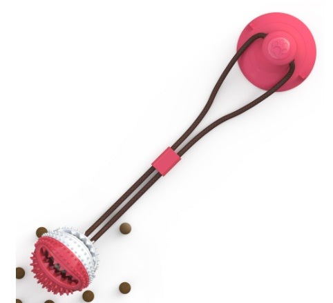 Dog Suction Cup Tug Toy with Interactive Ball – Chew Toy for Teeth Cleaning, Biting & Feeding