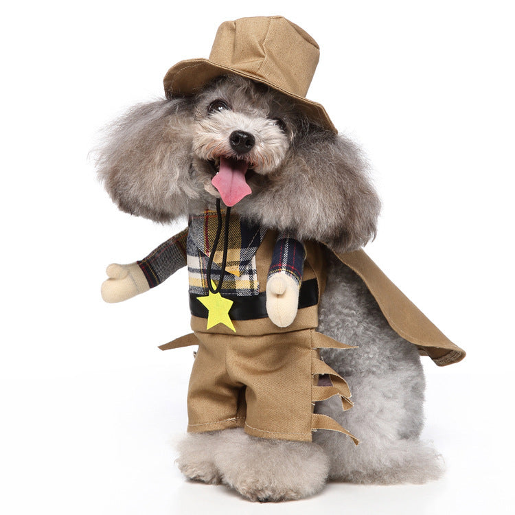 European & American Pet Cosplay Costumes – Funny Halloween Dog & Cat Outfits