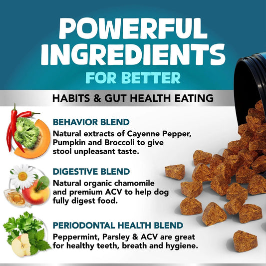 No Poo Chews for Dogs – Coprophagia Deterrent & Digestive Support