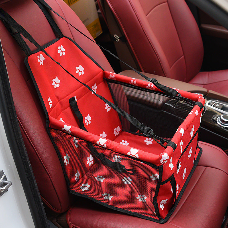 Pet Car Seat Cover with Mesh Window – Double Layer, Waterproof, Scratch & Dirt Resistant Travel Mat for Dogs