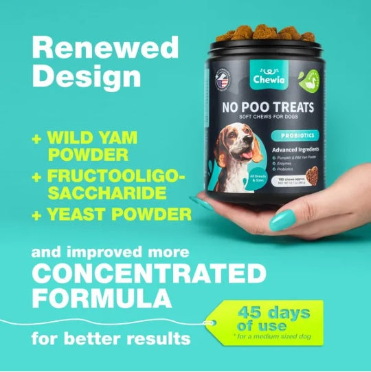 No Poo Chews for Dogs – Coprophagia Deterrent & Digestive Support
