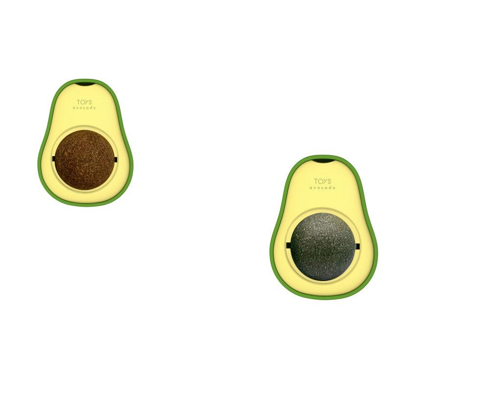 360° Rotating Avocado Catnip Mint Ball – Self-Healing Interactive Dental & Stress Relief Toy for Cats
