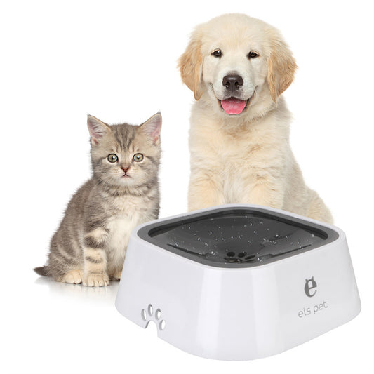 1.5L Anti-Overflow Pet Water Bowl | Floating Slow Feeder Dispenser for Dogs & Cats