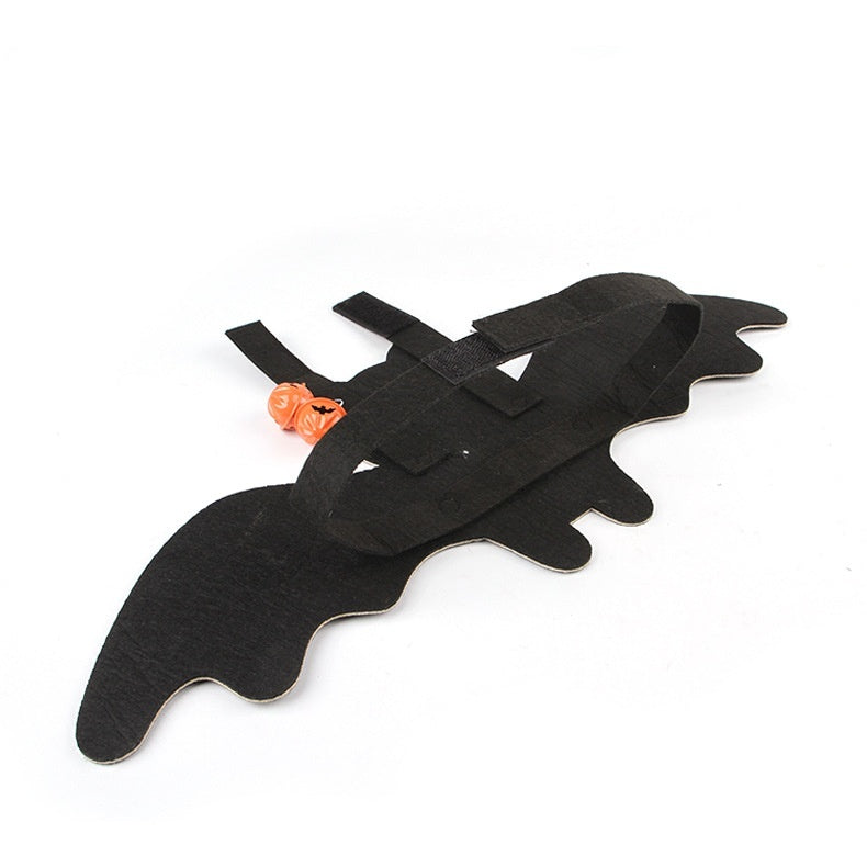 Halloween Pet Batwing Costume – Pumpkin & Ghost Bat Wings with Bell Options