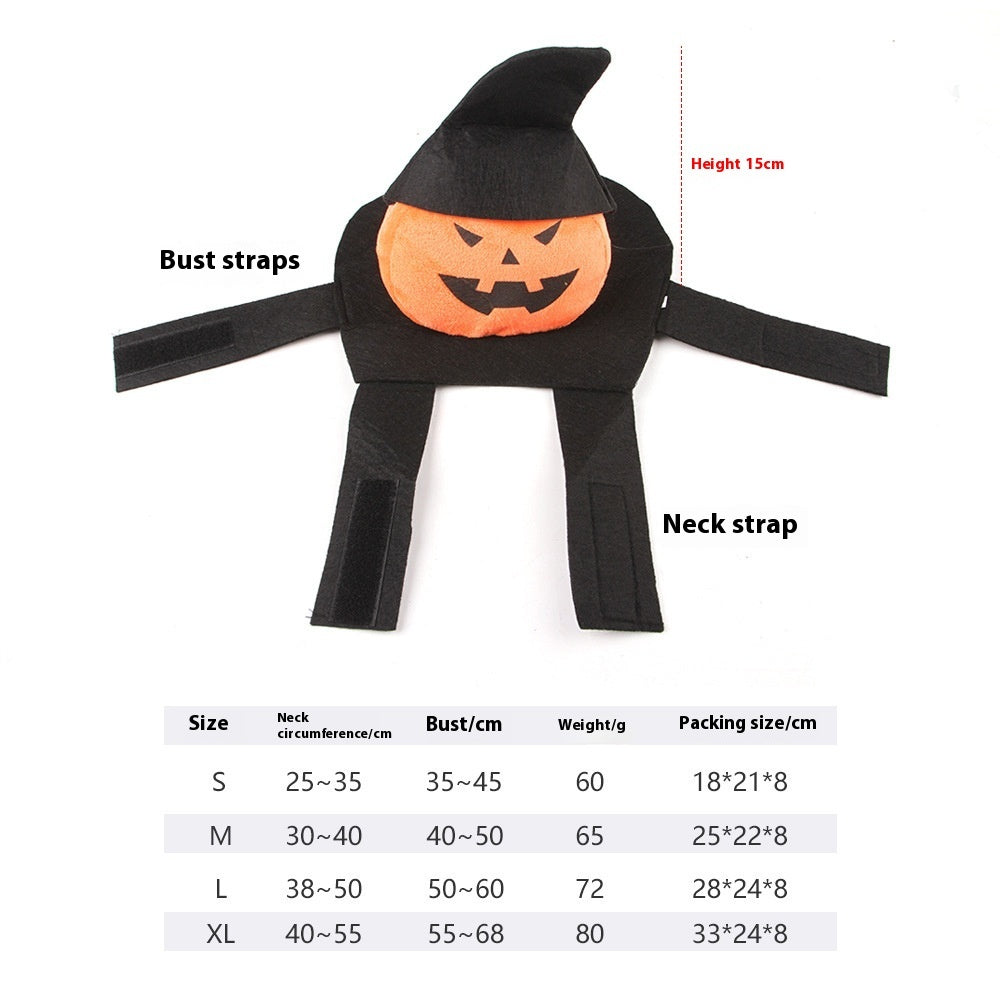 Pumpkin & Ghost Rider Pet Costume – Funny Halloween Outfit for Dogs & Cats