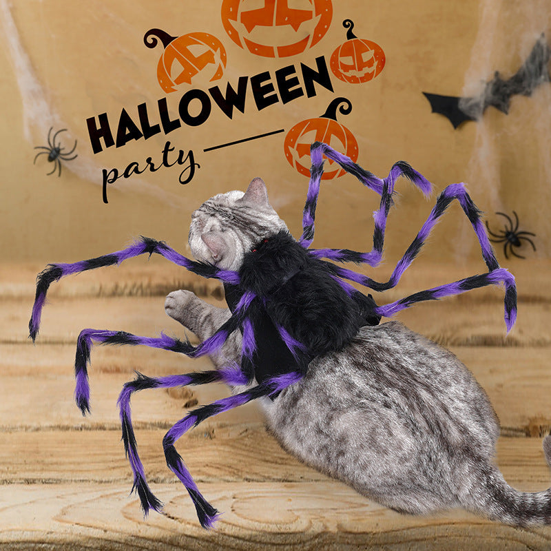 Halloween Spider Pet Costume – Big Scary Outfit for Dogs & Cats