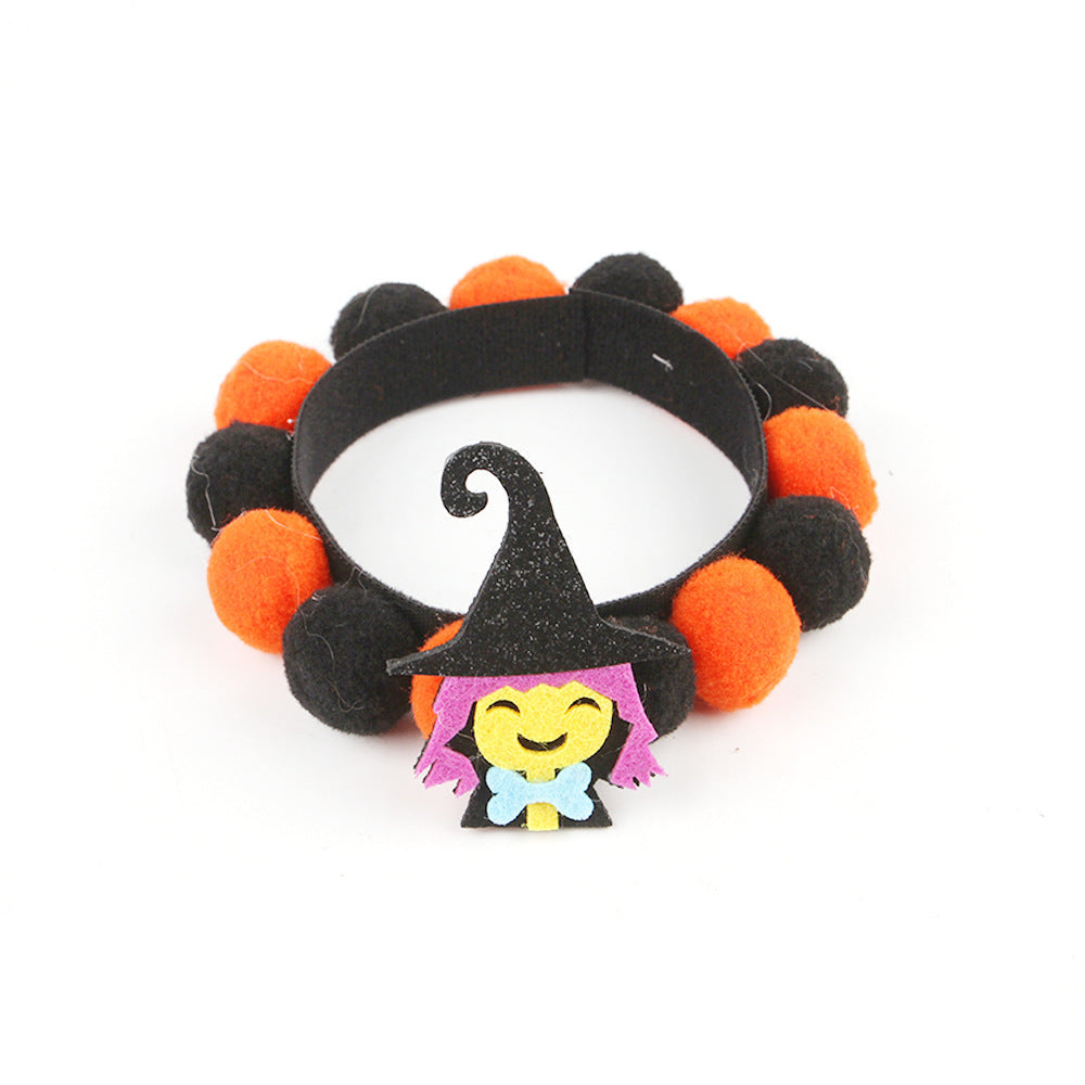 Pumpkin Pet Collar – Halloween Fur Ball Accessory for Cats & Dogs