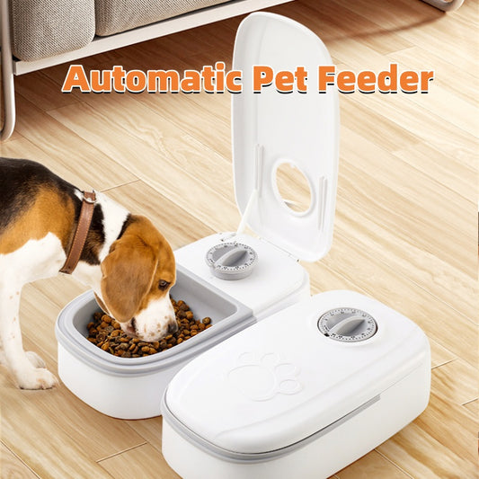 Smart Automatic Pet Feeder – Timed Dog & Cat Food Dispenser with Stainless Steel Bowl