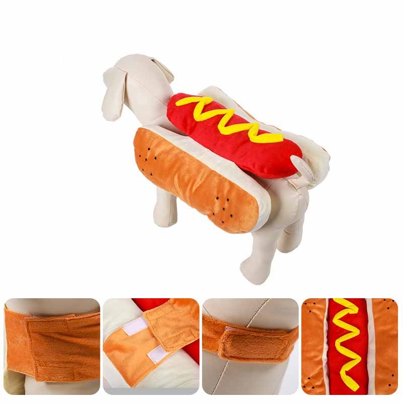 Hot Dog Pet Costume – Funny Halloween Outfit for Dogs & Cats