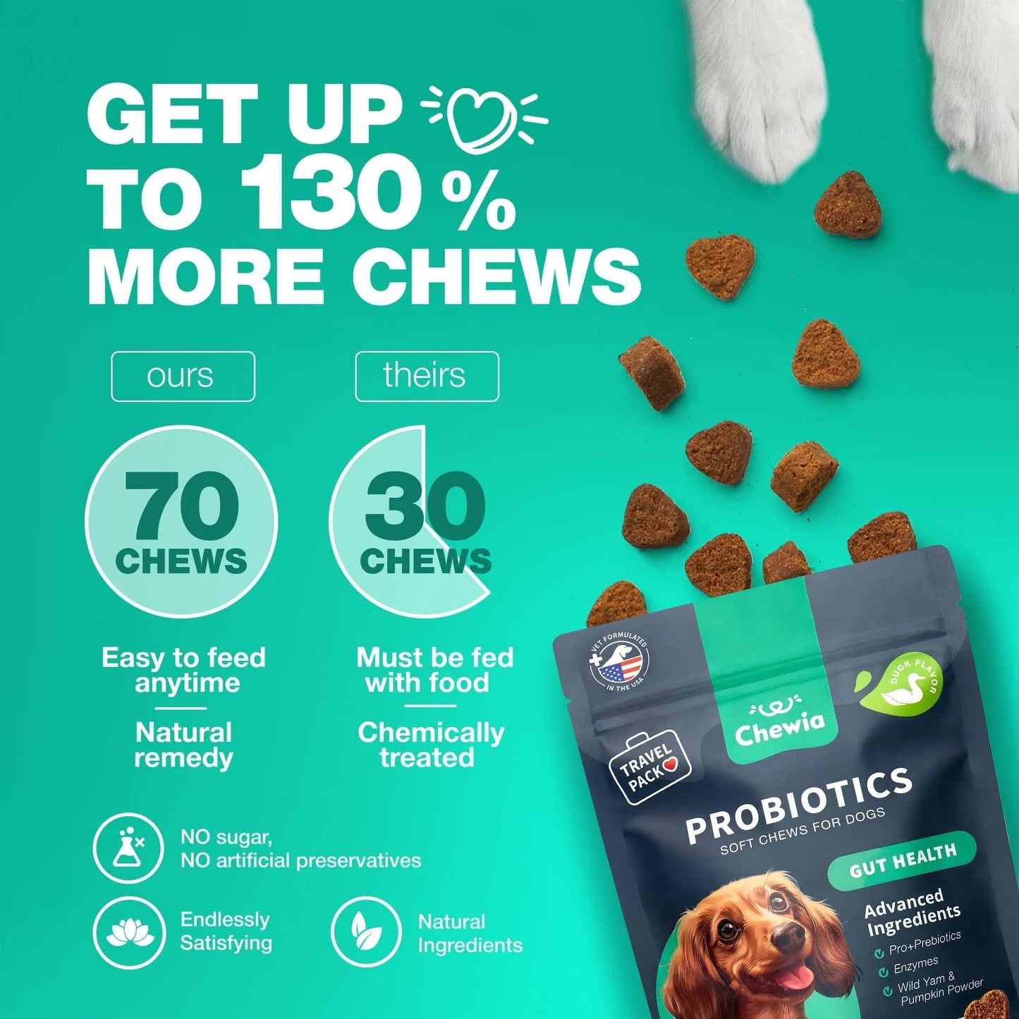 Dog Probiotics Travel Pack – Gut Health, Immunity & Digestive Support